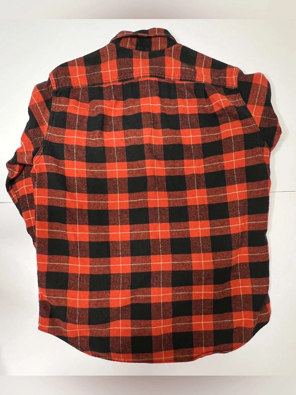 J. Crew Red & Black Plaid Wool Blend Button Down Shirt with Elbow Patches Medium
